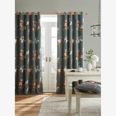 Downtown Laura Ashley Rosemore Blackout Eyelet Curtains - Fern - 66x54 168x137 In Green