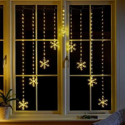 Downtown Smart Garden Snowflake Curtain Lights - Warm White In WarmWhite