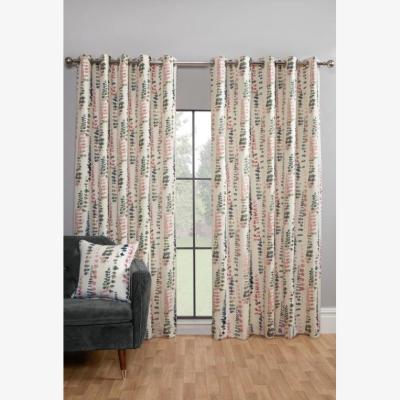 Downtown Sundour Santa Maria Flamingo Curtains - 66x90, Floral - Green/Pink/White