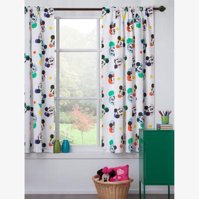 The Range Mickey Mouse Pencil Pleat CurtainsWhite(72in x 65in) - White