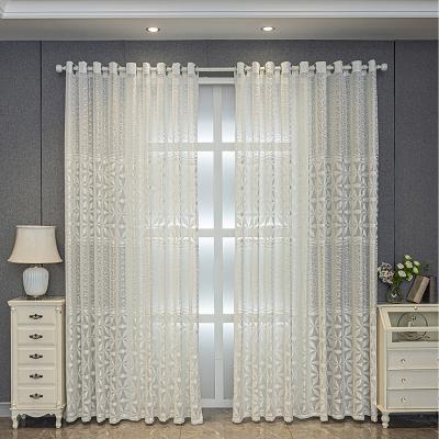 The Range Jacquard Cut-Out Sheer Curtain - White / 175cm