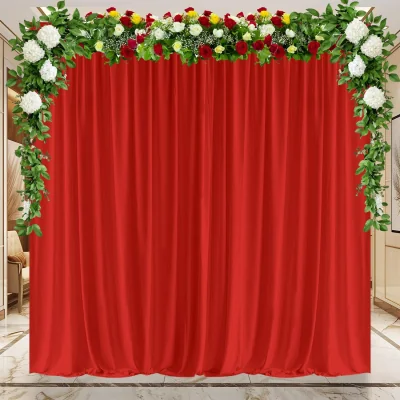 The Range Wrinkle-Free Spandex Backdrop Curtain - Red- 3x3M / 300cm / 43cm