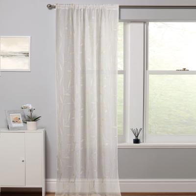 The Range Bromley Embroidered Voile Slot Top Panel - Cream / 229cm