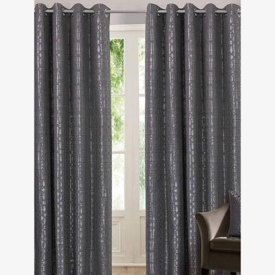 The Range Tuscany Eyelets Lined Curtains (Pack of 2)Silver(54in x 46in) - Silver
