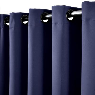The Range Dreamscene Eyelet Blackout Curtains PAIR of Thermal Ring Top - Blue / 137cm / 46" wide x 54" drop