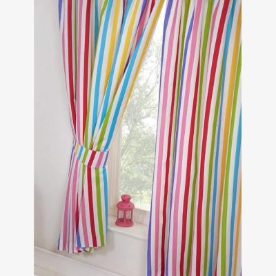 The Range Rainbow Striped Lined Curtains (Pack of 2)Multicoloured(54in x 66in) - Multicoloured