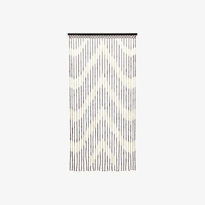 The Range Bamboo Beaded Door Curtain - Up Arrow Design - Broown