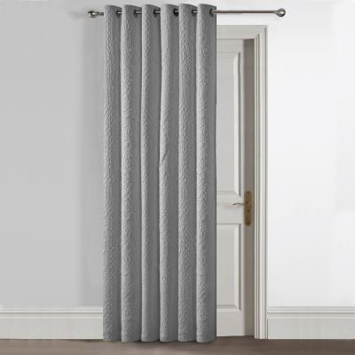 The Range Deluxe Quilted Grandeur Pinsonic Door Panel Ringtop Curtain - Grey