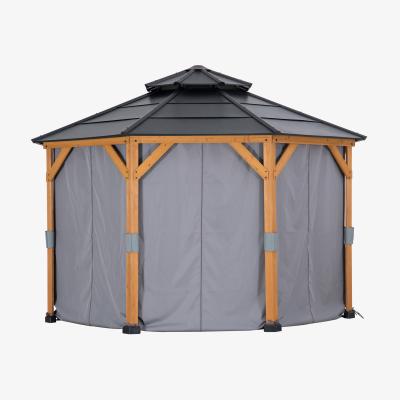 The Range Sunjoy Gazebo Accessoris Curtain for Steel Gazebo -3.95m x 3.95m - Grey
