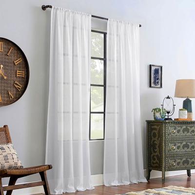 The Range Pair of Polyester Sheer Curtains - White