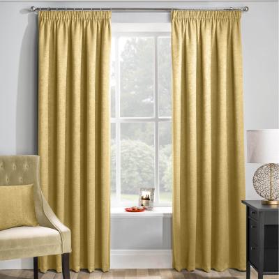 The Range Matrix Ochre Tape-Top Thermal Noise Reducing Dim Out Curtains - Ochre / 183cm / 117cm