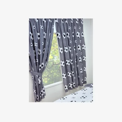 The Range Football Grey Pencil Pleat Curtains - Grey / 54in