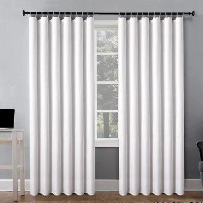 The Range Blackout Curtain Lining Pair White With Hooks and Rings - white / 3.37kg