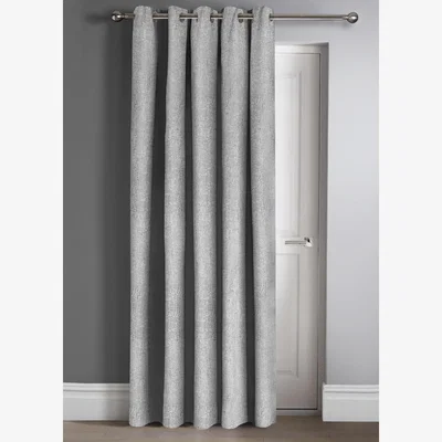 The Range Semi Pattern Dimout Curtain Pair - Silver / 90in