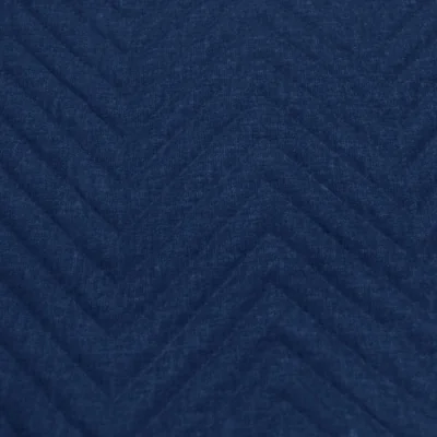 The Range Chevron Pattern Thermal Door Panel Curtain - Navy
