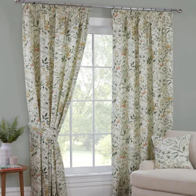 The Range Cleo Pencil Pleat Curtains - Willow / 66in / 72in