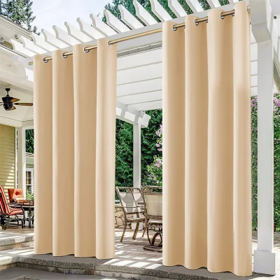 The Range Outdoor Waterproof Patio Curtain - Beige / 244cm