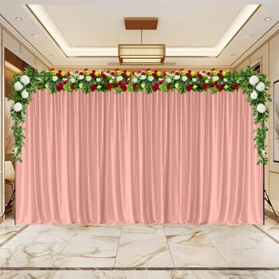 The Range Wrinkle-Free Spandex Backdrop Curtain - Rose Gold- 3x6M / 600cm / 45cm