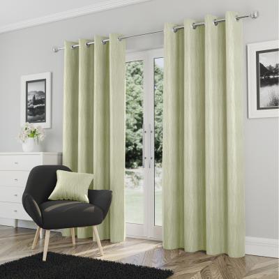 The Range Pair of Goodwood Green Eyelet Thermal Room Darkening Curtains - Green / 137cm / 168cm