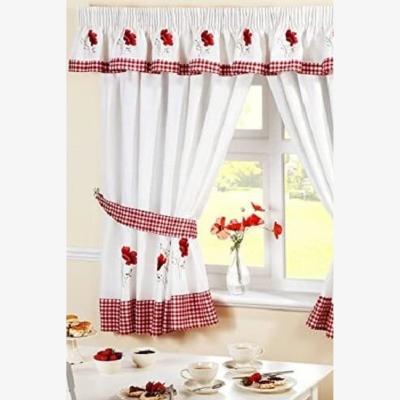 The Range Poppies Pencil Pleat Curtains - White