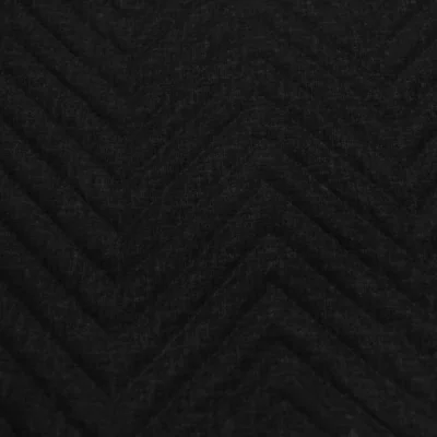 The Range Chevron Pattern Thermal Door Panel Curtain - Black
