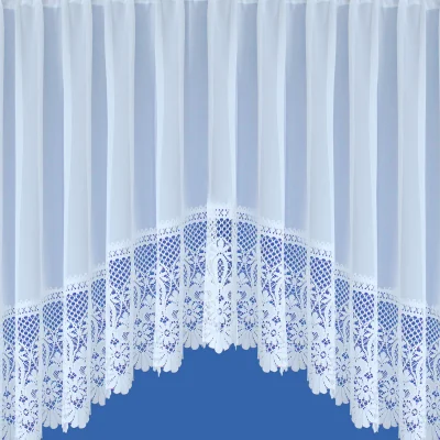 The Range Heavy Base Lace Net Jardiniere - White / 254cm / 114cm