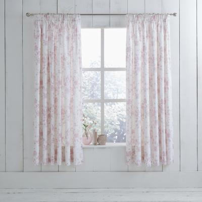 The Range Charlotte Thomas Amelie Pencil Pleat Curtains - Pink