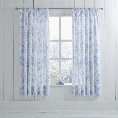 The Range Amelie Pencil Pleat Curtains - Blue