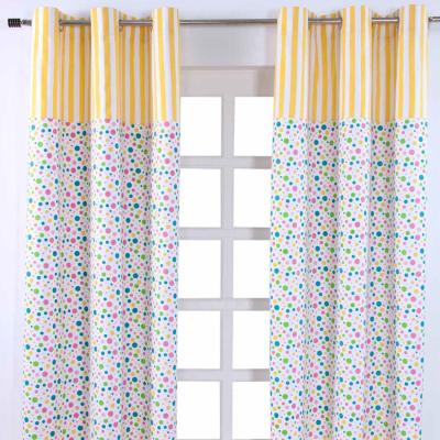 The Range Polka Dots Ready Made Eyelet Curtain Pair - Multicolour / 182cm