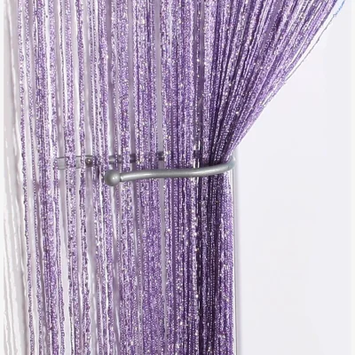 The Range Extra Large Jazz Glitter String Curtain Panel - Lilac