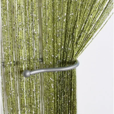 The Range Extra Large Jazz Glitter String Curtain Panel - Lime