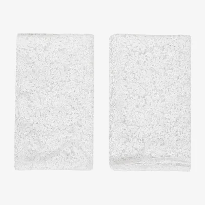 The Range 2 Panels Rod Pocket Sheer Lace Curtains - White / 200cm