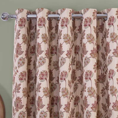 The Range Regency Floral Jacquard Curtain - Pink / 168cm / 183cm