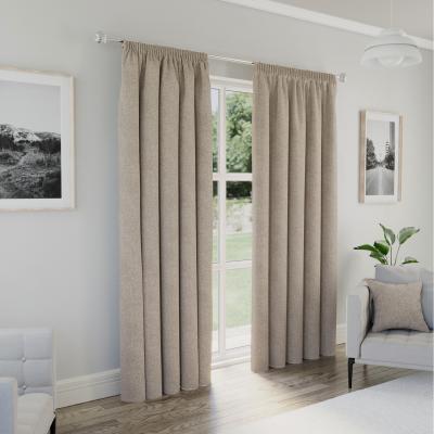 The Range Dallas Natural Blackout Pencil Pleat Curtains - Natural / 1.65kg / 229cm