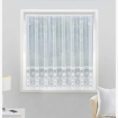 The Range Heavy Base Lace Net Cut Panel - White / 160cm / 200cm