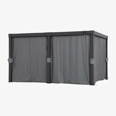 The Range Sunjoy Gazebo AccessoriesCurtain for  Multi Gazebo 4.06m x 3.06m - Gray