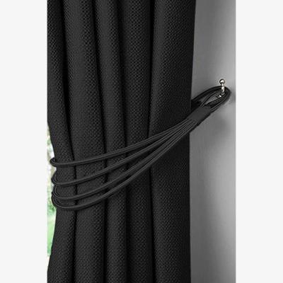 The Range Charlotte Four Strand Rope Curtain Tie Backs Pair - Black