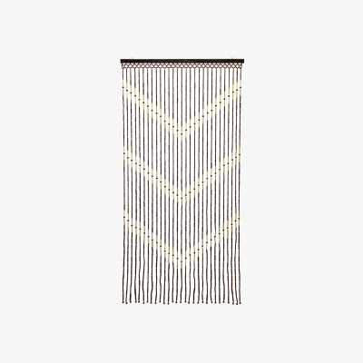 The Range Provence Hanging Wooden Beaded Door, Chevron Curtain Screen