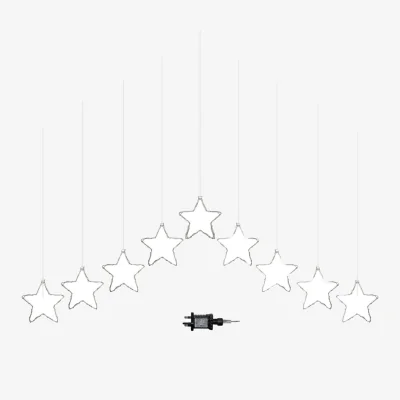 The Range Christmas Star Curtain Lights with 258 Rainbow LEDs - Rainbow