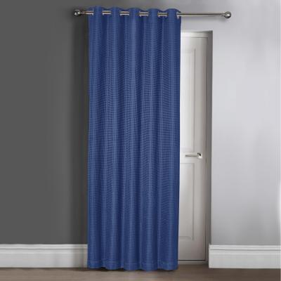 The Range Classic Waffle Blackout Door Panel Curtain - Navy