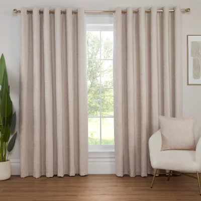 The Range Delphine Chenille Blackout Curtain - Ivory / 229cm