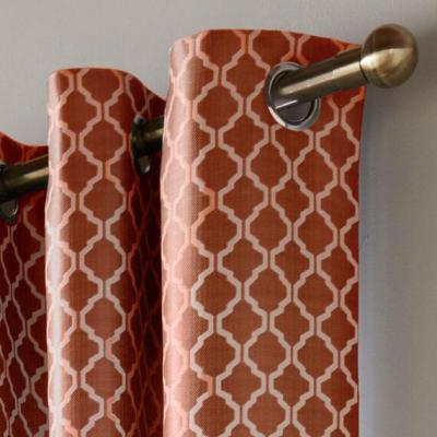 The Range Wold Eyelet Ring Top Curtains - Latte/White / 167cm / 137cm