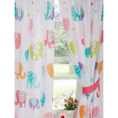 The Range Elephant Lined Curtains (Pack of 2)Multicoloured(72in x 66in) - Multicoloured