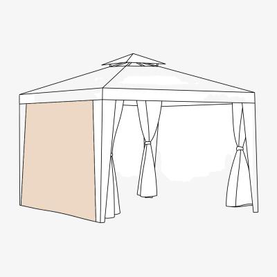 The Range Replacement Garden Gazebo Curtain - Stone