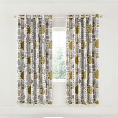 The Rug Seller Unna Lined Curtains in Chartreuse Yellow by Helena Springfield