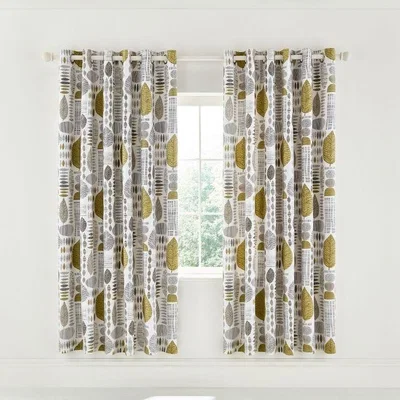The Rug Seller Unna Lined Curtains in Chartreuse Yellow by Helena Springfield