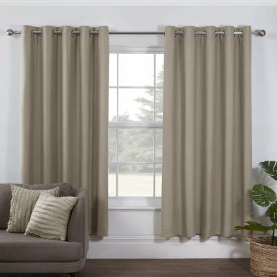 The Rug Seller Lazy Linen Plain Eyelet Curtains in Linen Beige&nbsp;167x183cm