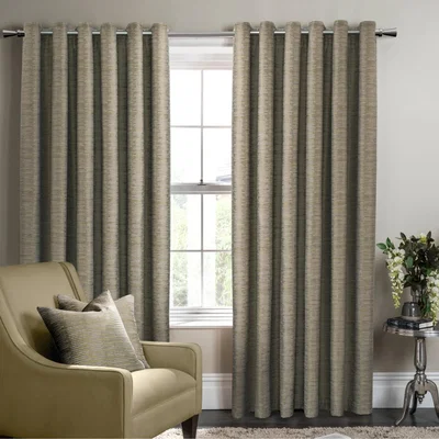 The Rug Seller Campello Striped Curtains By Clarke And Clarke in Olive Green