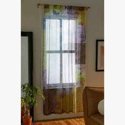 Urban Outfitters Kimi Patchwork Curtain - Assorted ALL at Urban Outfitters