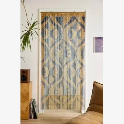 Urban Outfitters Max Bamboo Curtain - Black/White ALL at Urban Outfitters